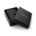 Porte-cartes pour homme en cuir véritable noir (modèle Alaska) avec un emplacement pour carte à accès rapide
